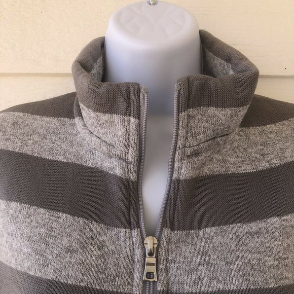 Croft & Barrow Size Medium Shacket Gray on Gray Full Zip Shirt/Jacket - Picture 4 of 12